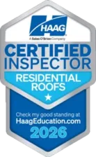 Haag Certified Inspector badge for residential roofs
